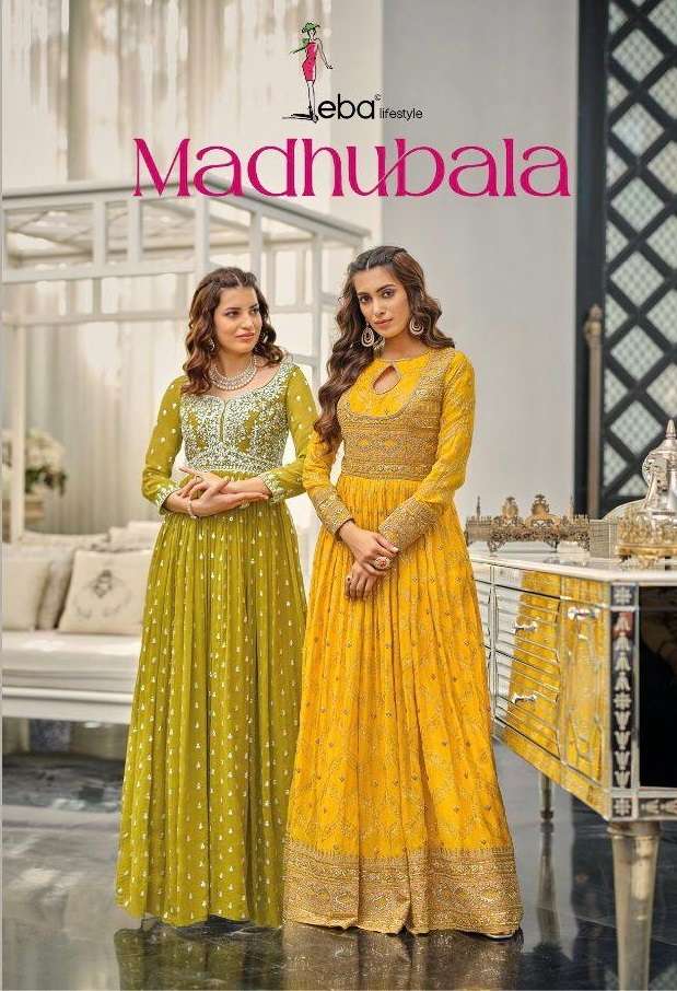 MADHUBALA BY EBA LIFESTYLE 1440 TO 1442 SERIES GEORGETTE EMBROIDERY GOWNS