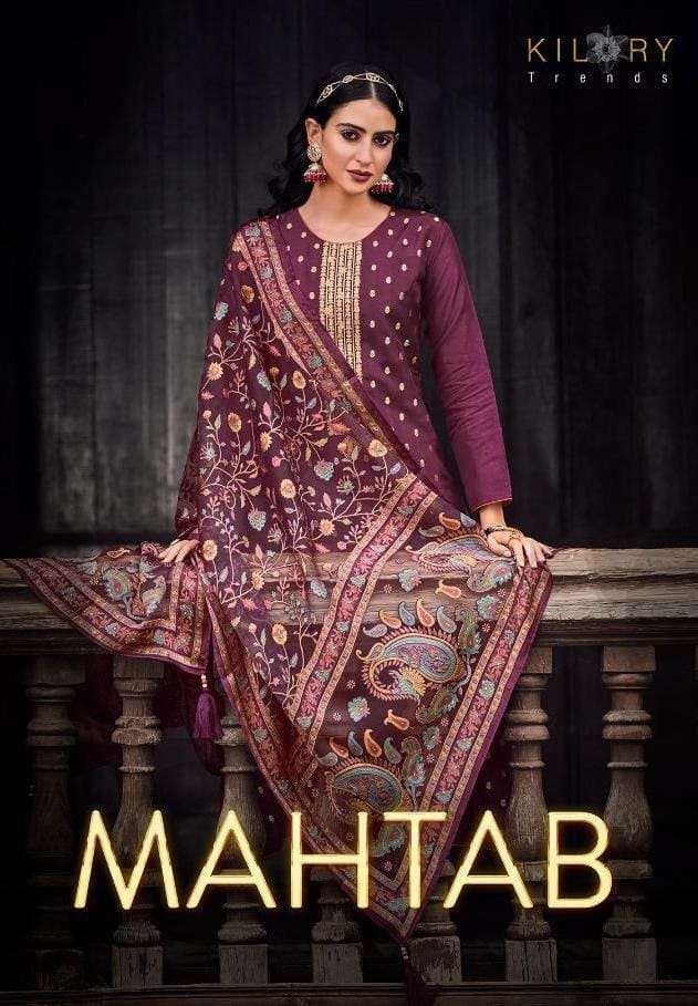 MAHTAB BY KILORY TRENDZ 461 TO 468 SERIES PURE DOLLA SILK DRESSES