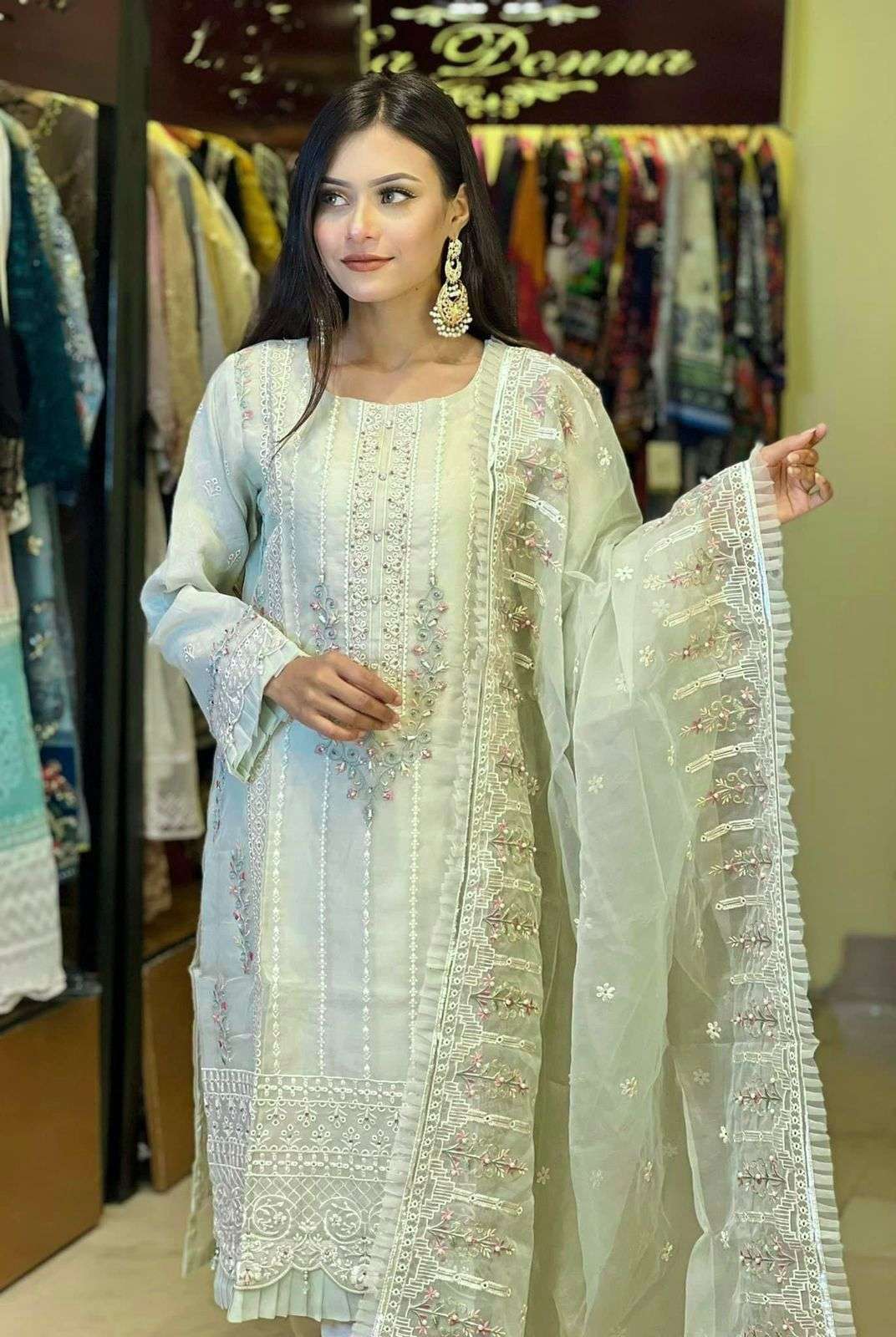 NOOR MINT VOL-2 BY ZIAAZ DESIGNS ORGANZA EMBROIDERY PAKISTANI DRESS