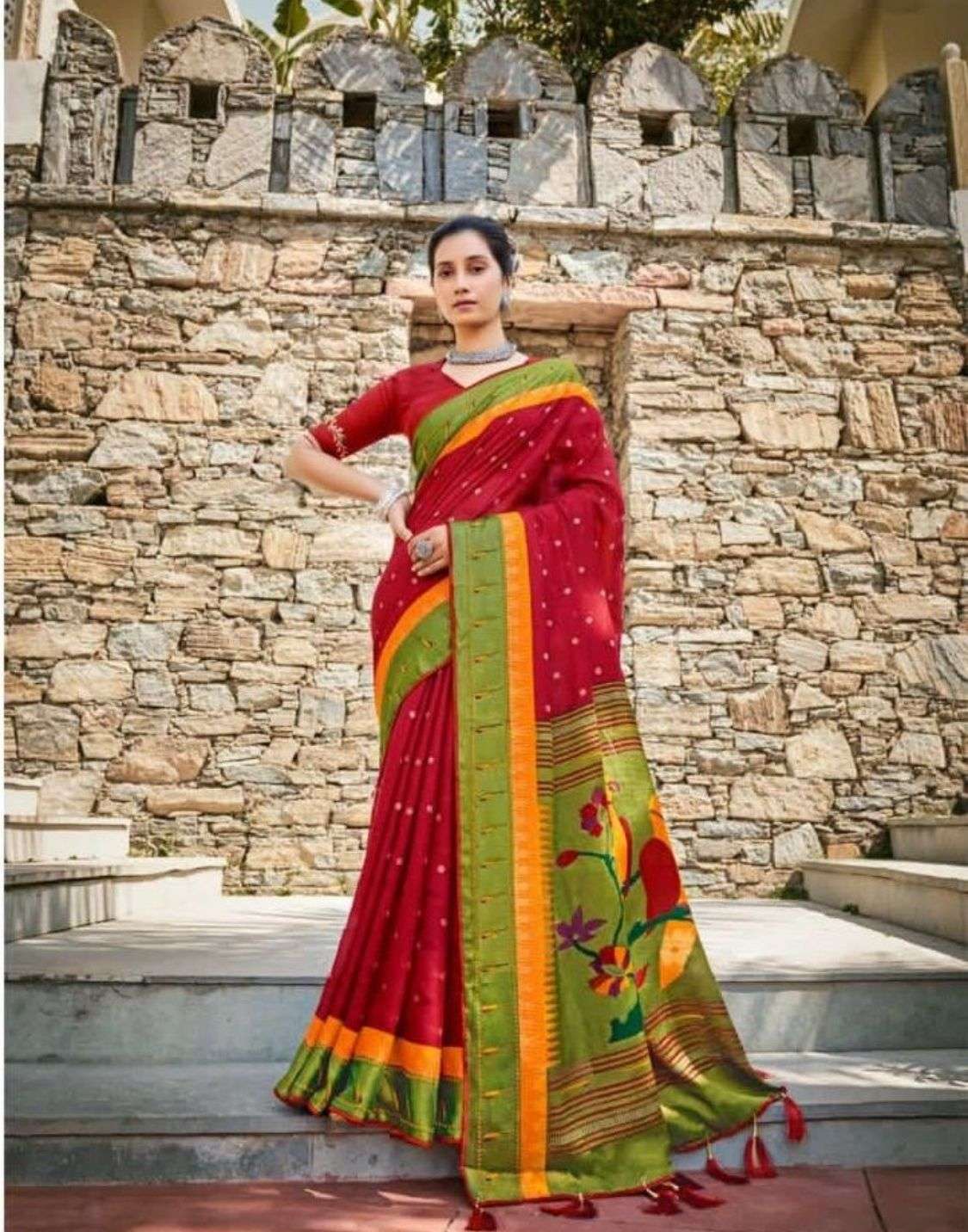 PAITHANI SILK BY SHUBH SHREE CREATION 1001 TO 1005 SERIES BRASSO SILK SAREES