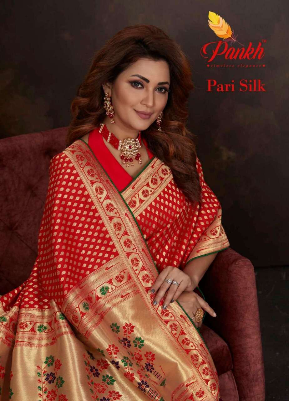 PARI SILK BY PANKH 2601 TO 2607 SERIES DESIGNER BANARASI SILK SAREES