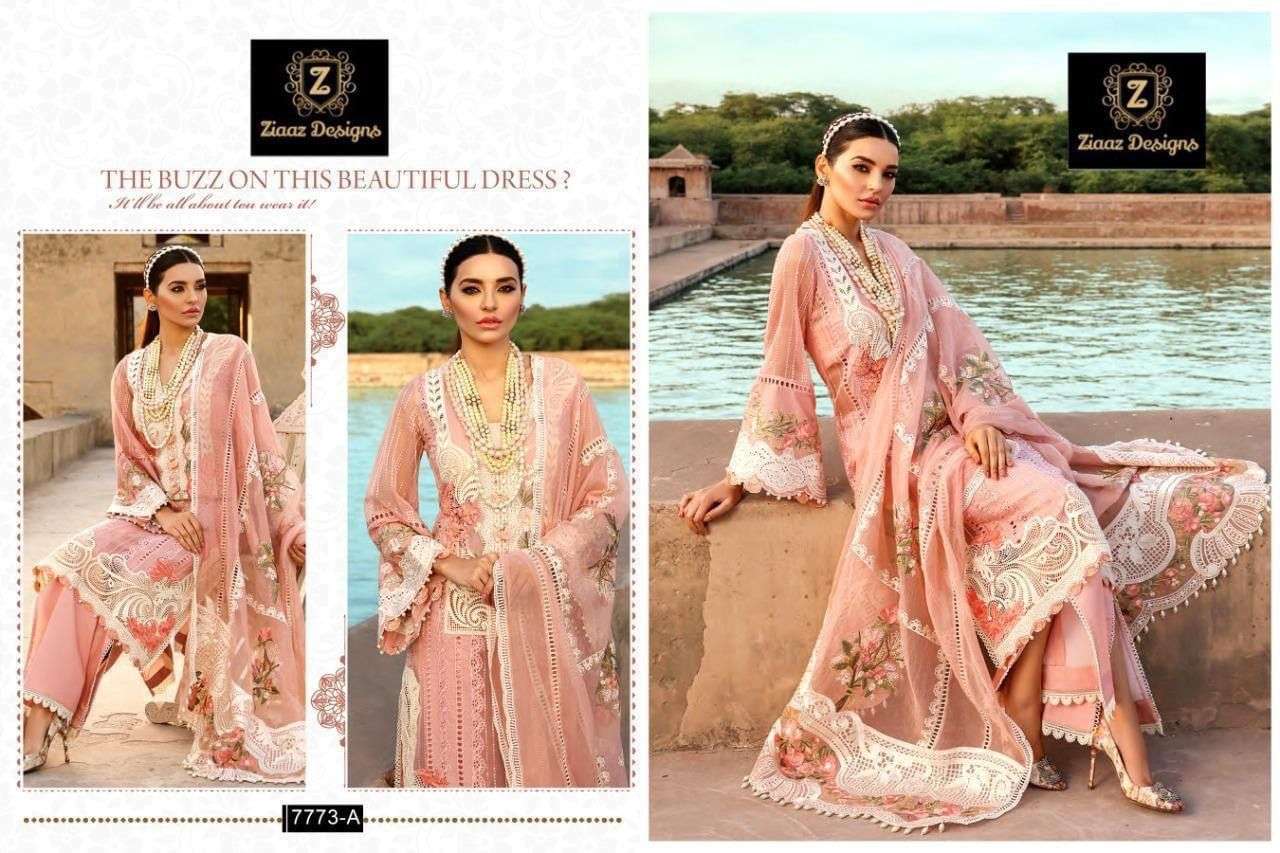 PEACH 7773 A HIT BY ZIAAZ DESIGNS CAMBRIC COTTON EMBROIDERY DRESS