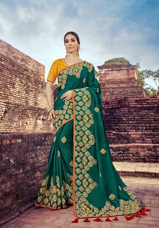 PRIYAJ MIX DESIGNS BY ASLIWHOLESALE DESIGNER HEAVY WORK SAREES