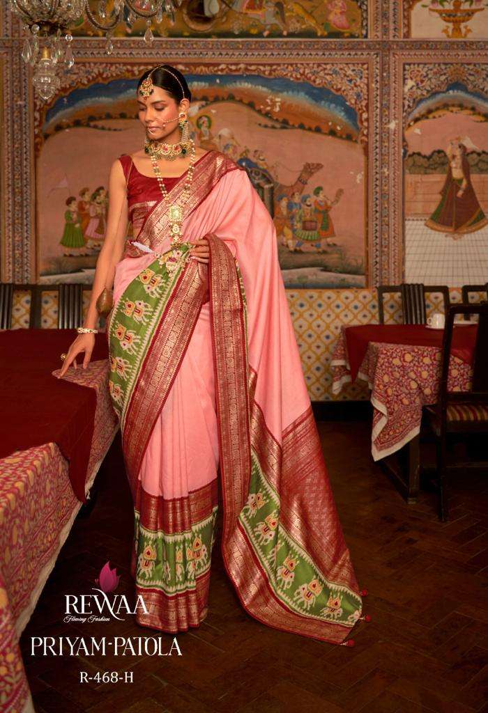 PRIYAM PATOLA BY REWAA 468 TO 468-H SERIES PURE PATOLA SILK SAREES