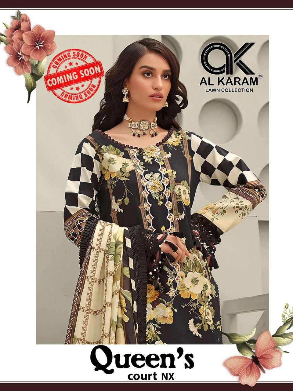 QUEENS COURT NX BY AL KARAM 01 TO 04 SERIES COTTON PRINT PAKISTANI DRESSES