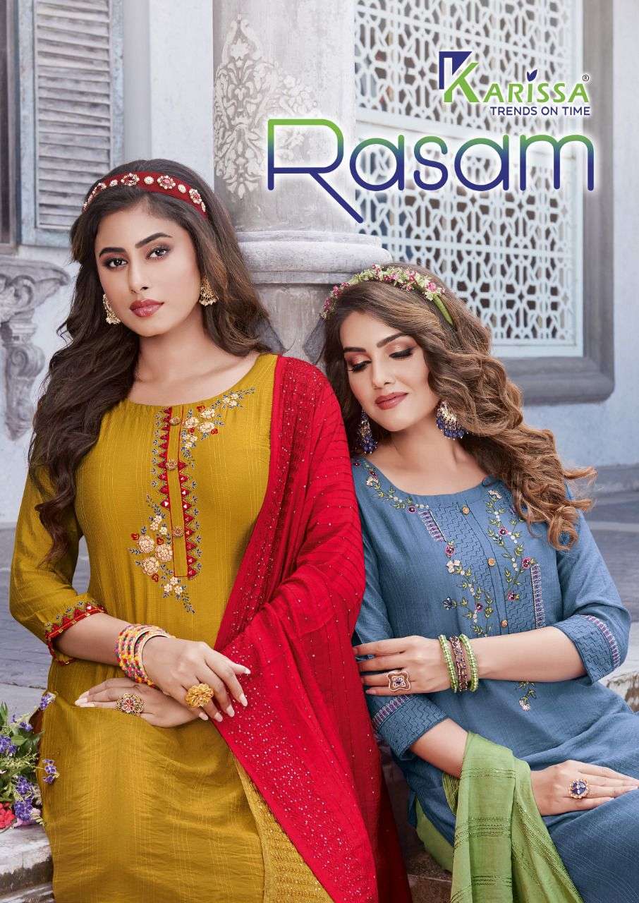 RASAM BY KARISSA 1001 TO 1006 SERIES PURE NYLON VISCOSE STITCHED DRESSES