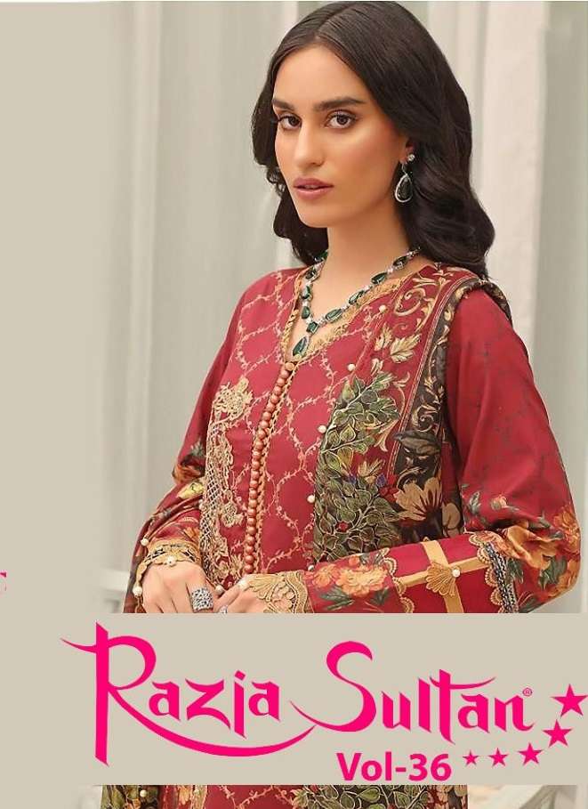 RAZIA SULTAN VOL-36 BY APANA COTTON 36001 TO 35008 SERIES COTTON PRINT DRESSES