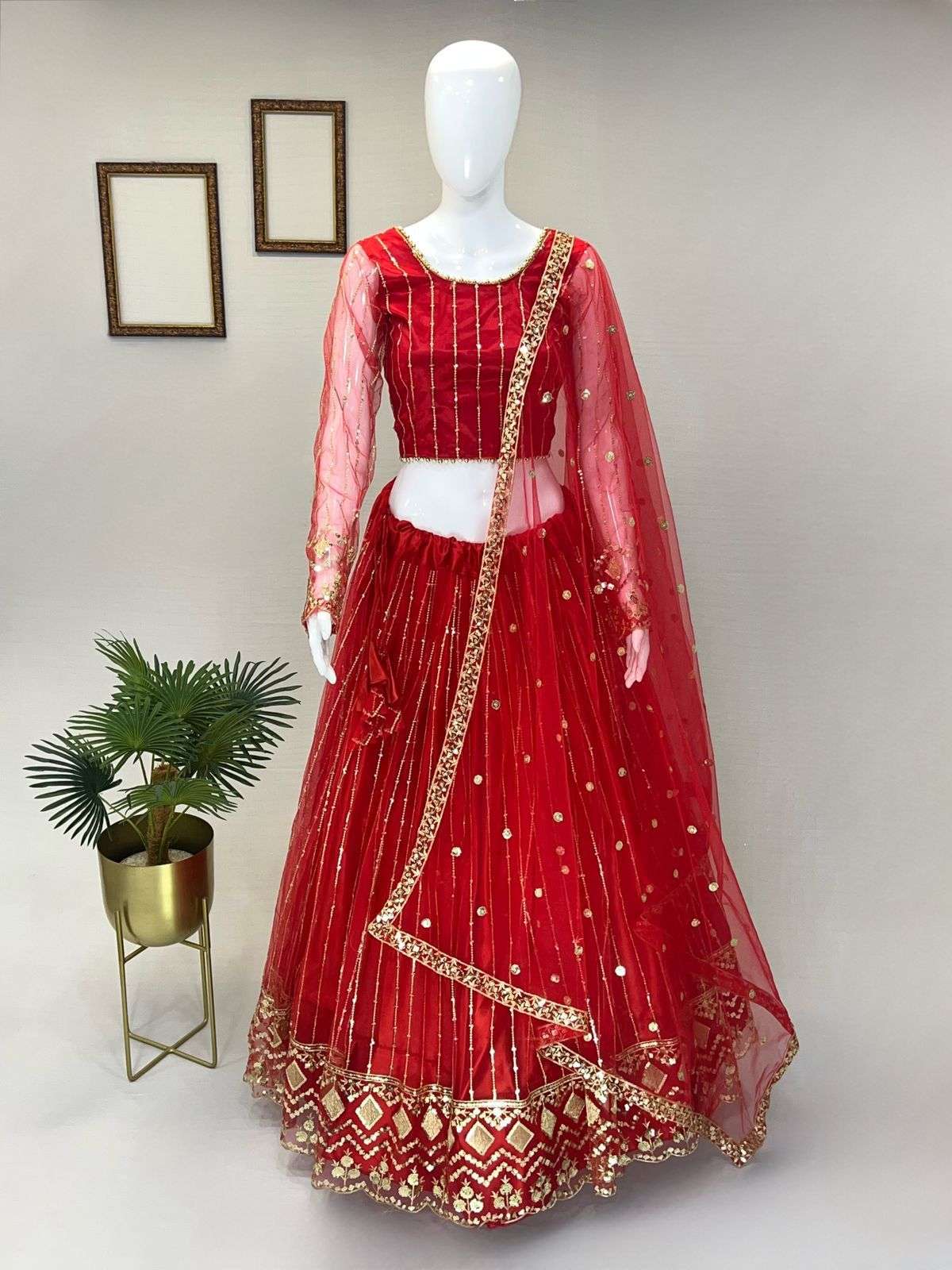 RC-237 COLOURS BY ASLIWHOLESALE HEAVY SOFT NET SEQUENCE WORK LEHENGAS