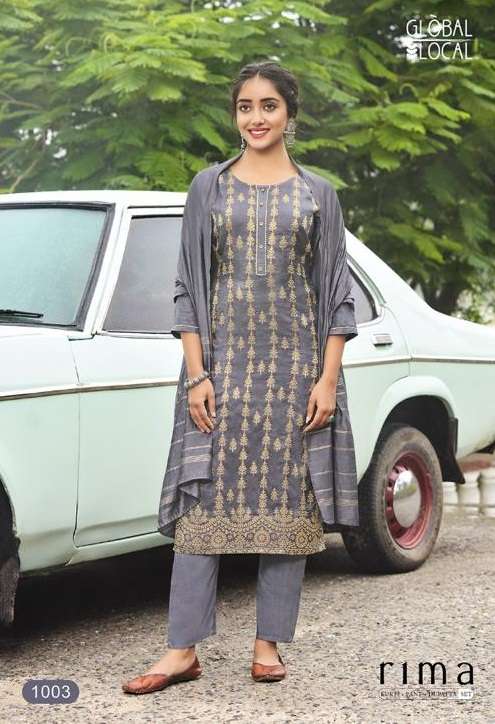 RIMA BY GLOBAL LOCAL 1001 TO 1004 SERIES JACQUARD PRINT STITCHED DRESSES