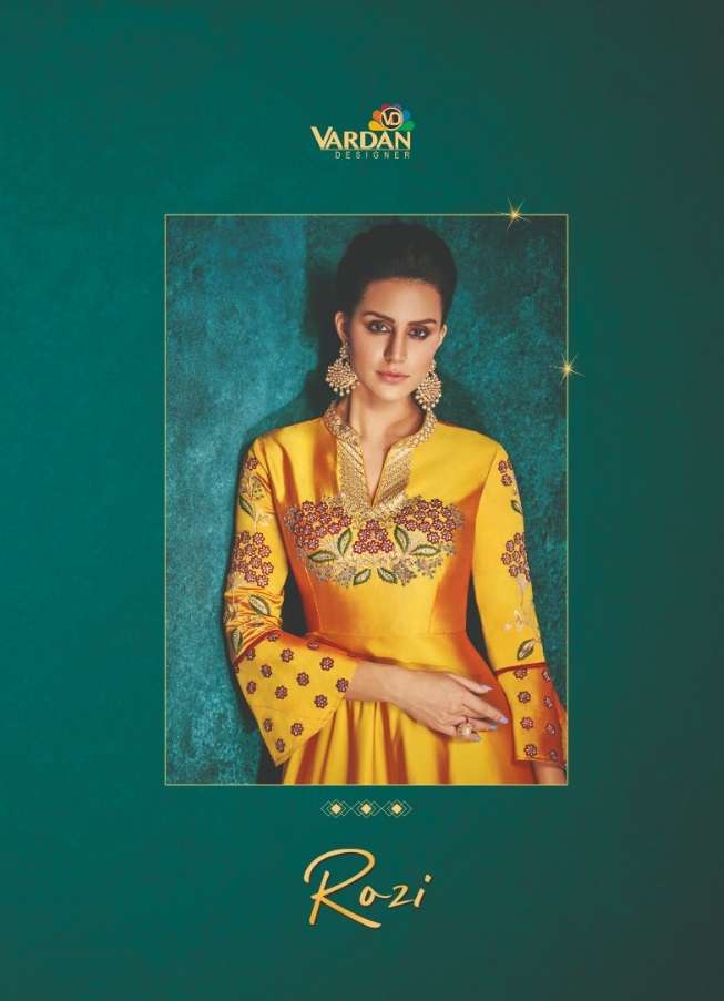 ROZI BY VARDAN DESIGNER 51011 TO 51018 SERIES TRIVA SILK EMBROIDERY GOWNS