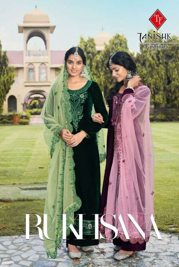 RUKHSANA BY TANISHK FASHION 3701 TO 3704 SERIES VELVET EMBROIDERY DRESSES