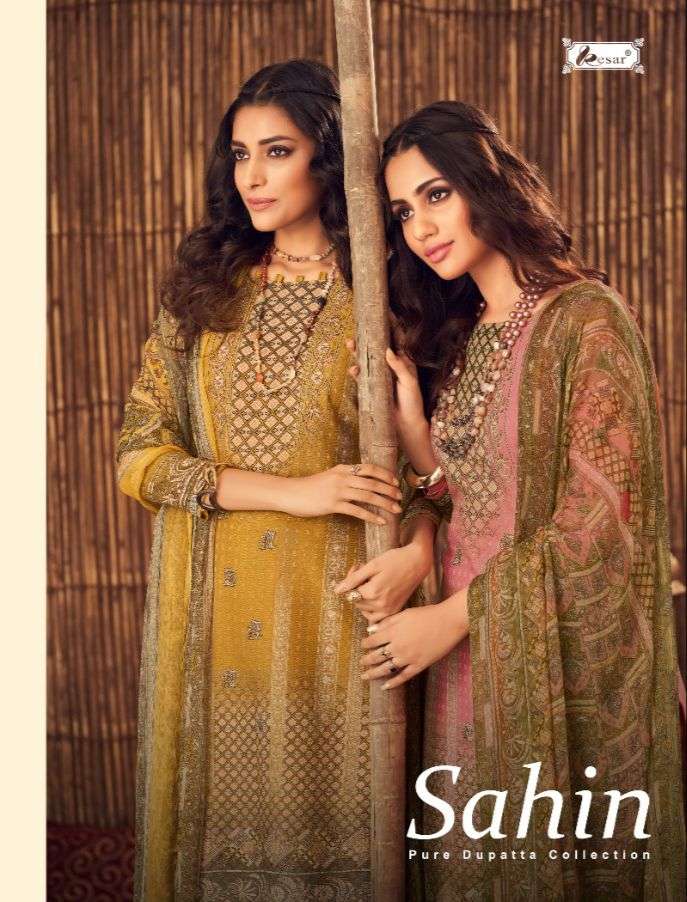 SAHIN BY KESAR 143001 TO 143008 SERIES PURE PASHMINA PRINT DRESSES