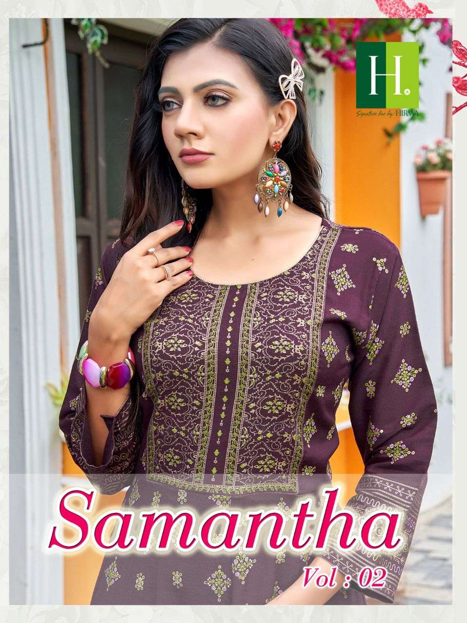 SAMANTHA VOL-2 BY H DOT DESIGNER RAYON FOIL PRINT GOWNS