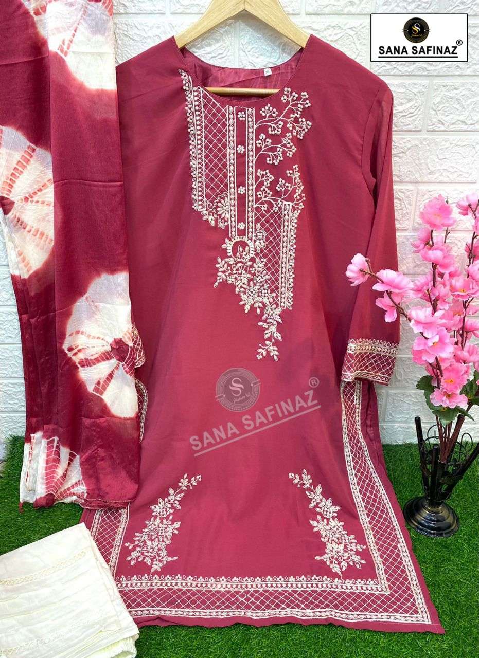 SANA SAFINAZ 132 COLOURS BY ASLIWHOLESALE FAUX GEORGETTE EMBROIDERY DRESSES