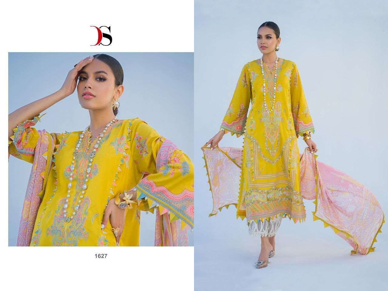 SANA SAFINAZ 1627 HIT DESIGN BY DEEPSY SUITS COTTON EMBROIDERY PAKISTANI DRESS