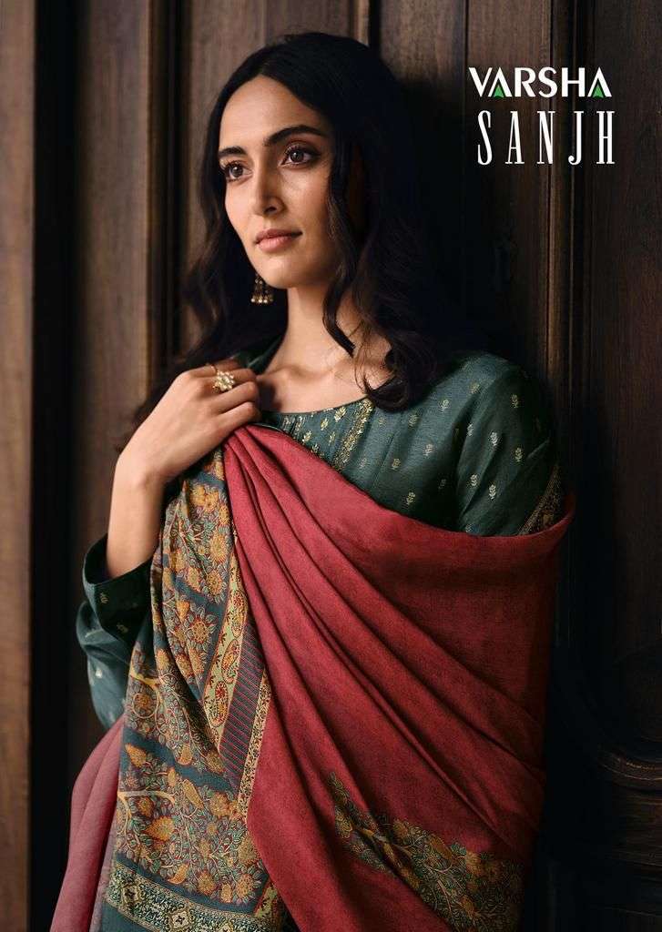 SANJH BY VARSHA 11 TO 15 SERIES CHANDERI EMBROIDERY DRESSES