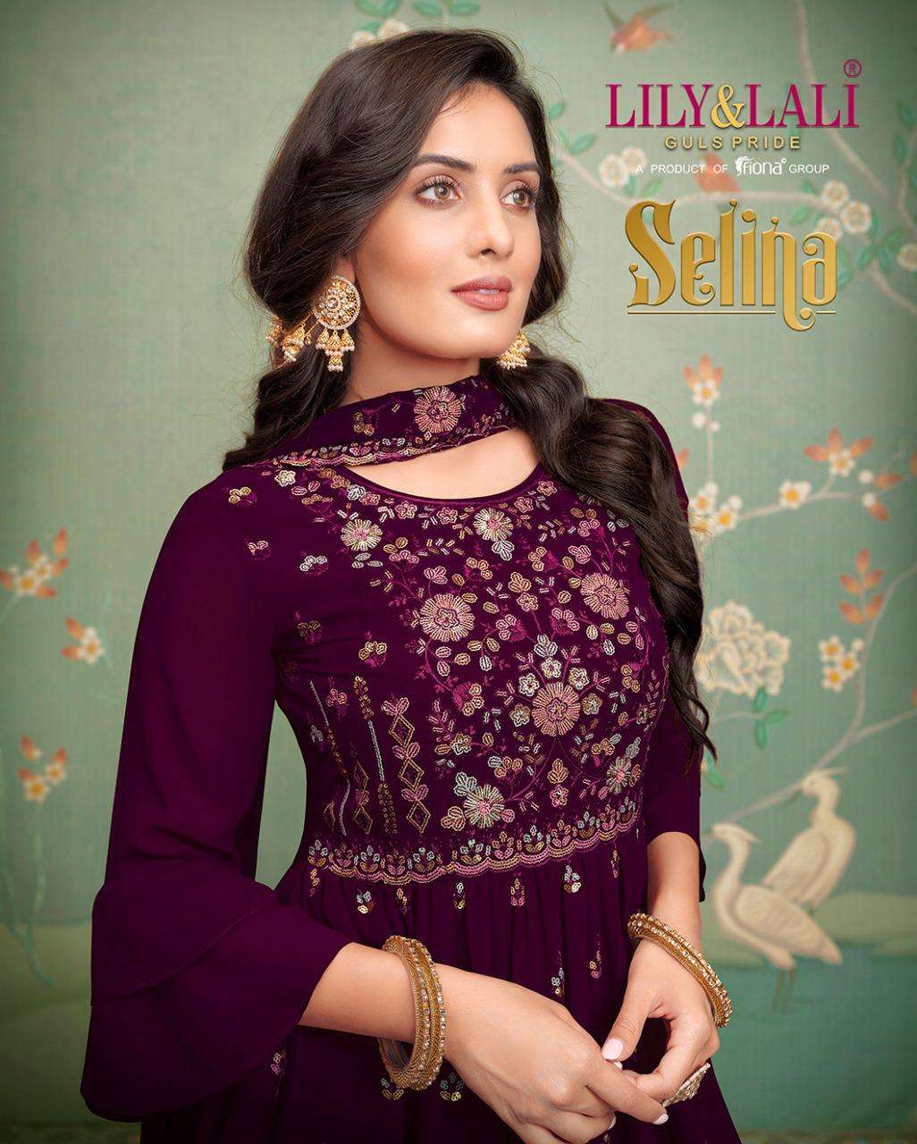 SELINA BY LILY & LALI 10141 TO 10144 SERIES GEORGETTE SEQUENCE WORK SHARARA DRESSES