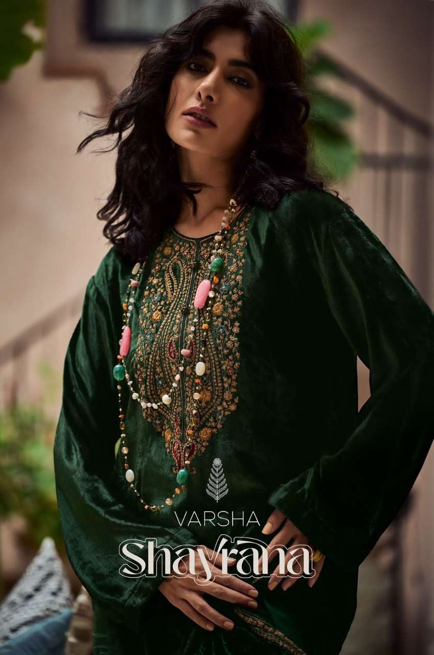 SHAYRANA BY VARSHA 01 TO 08 SERIES VELVET EMBROIDERY PAKISTANI DRESSES