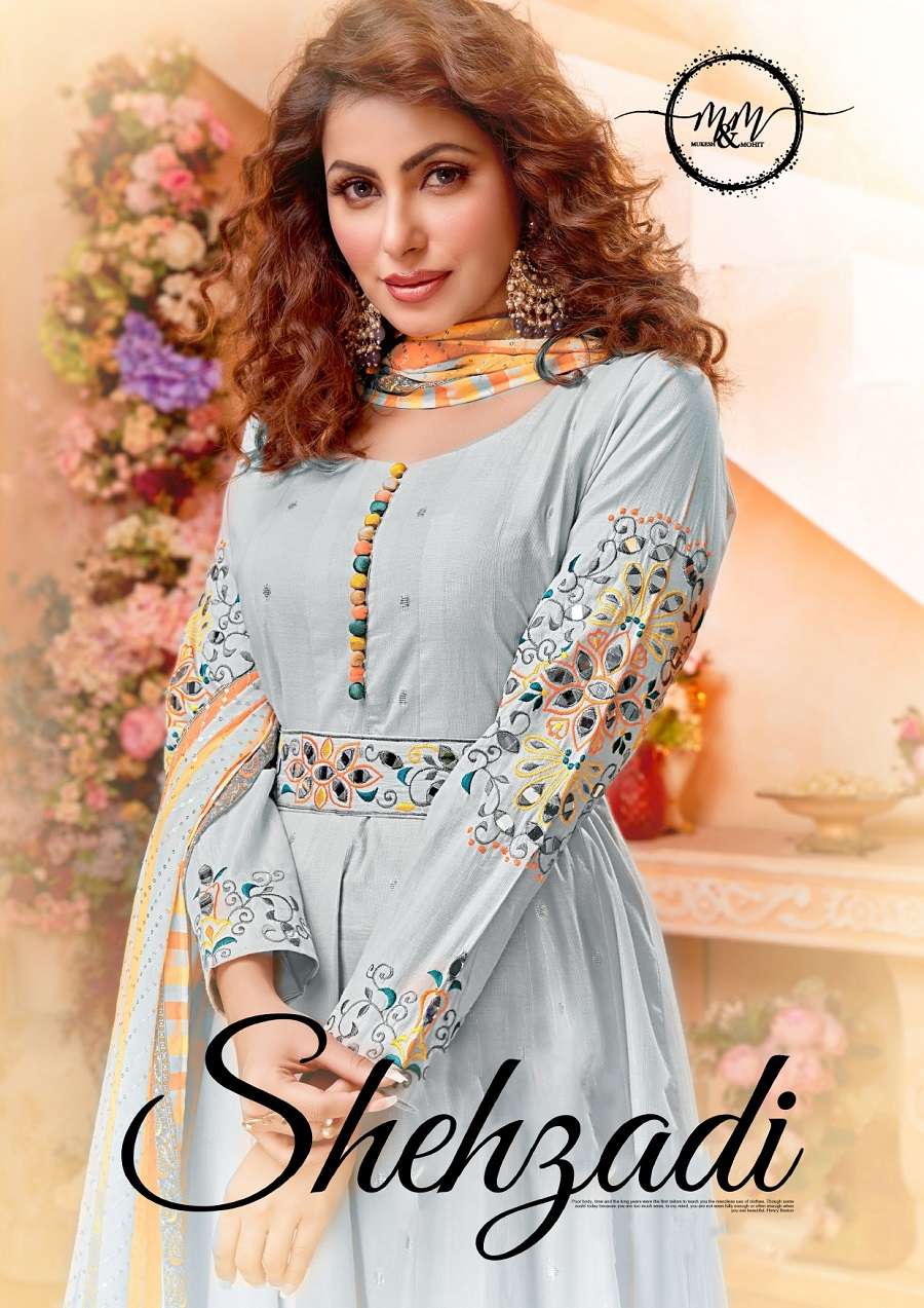 SHEHZADI BY M&M 1001 TO 1006 SERIES DESIGNER COTTON JACQUARD DRESSES