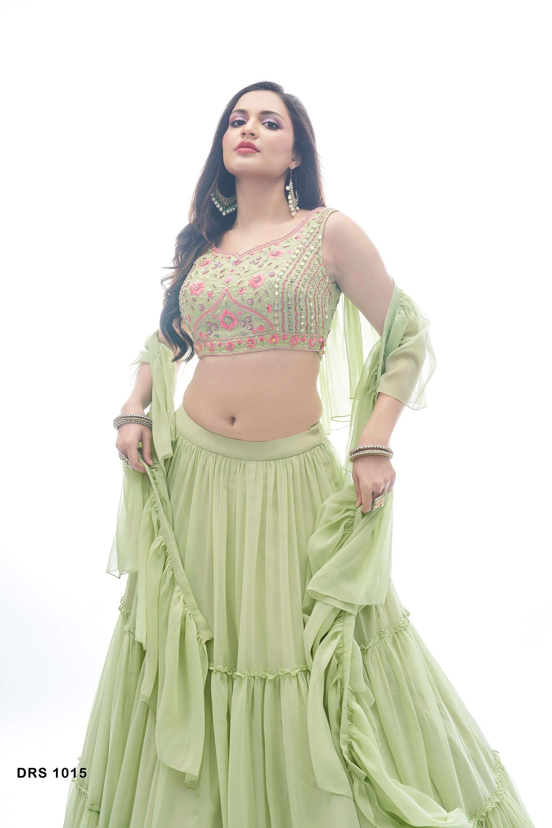 SHUBHRA BY DRESSTIVE LATEST BOLLYWOOD HEAVY DESIGNER GIRLISH LEHENGAS