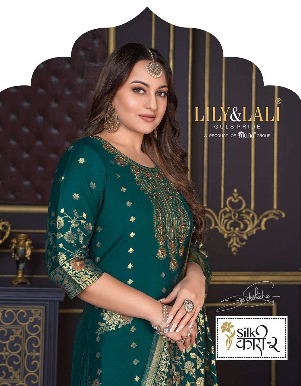 SILK KAARI VOL-2 BY LILY&LALI 10121 TO 10128 SERIES SILK JACQUARD WORK STITCHED DRESSES