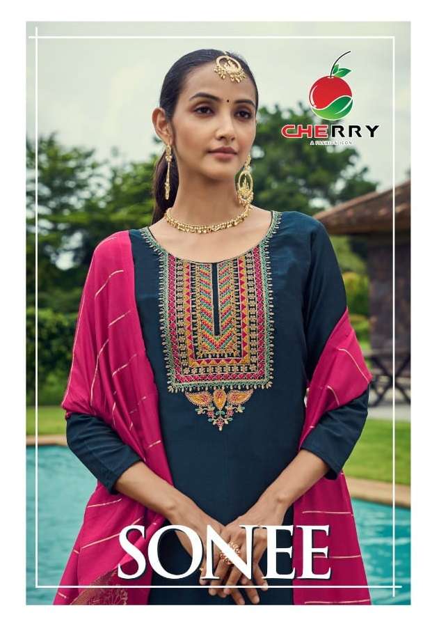 SONEE BY CHERRY 601 TO 604 SERIES PURE PARAMPARA SILK DRESSES