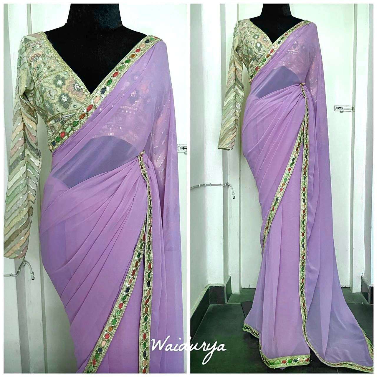 SUSHMITA BY ASLIWHOLESALE GEORGETTE WORK SAREE