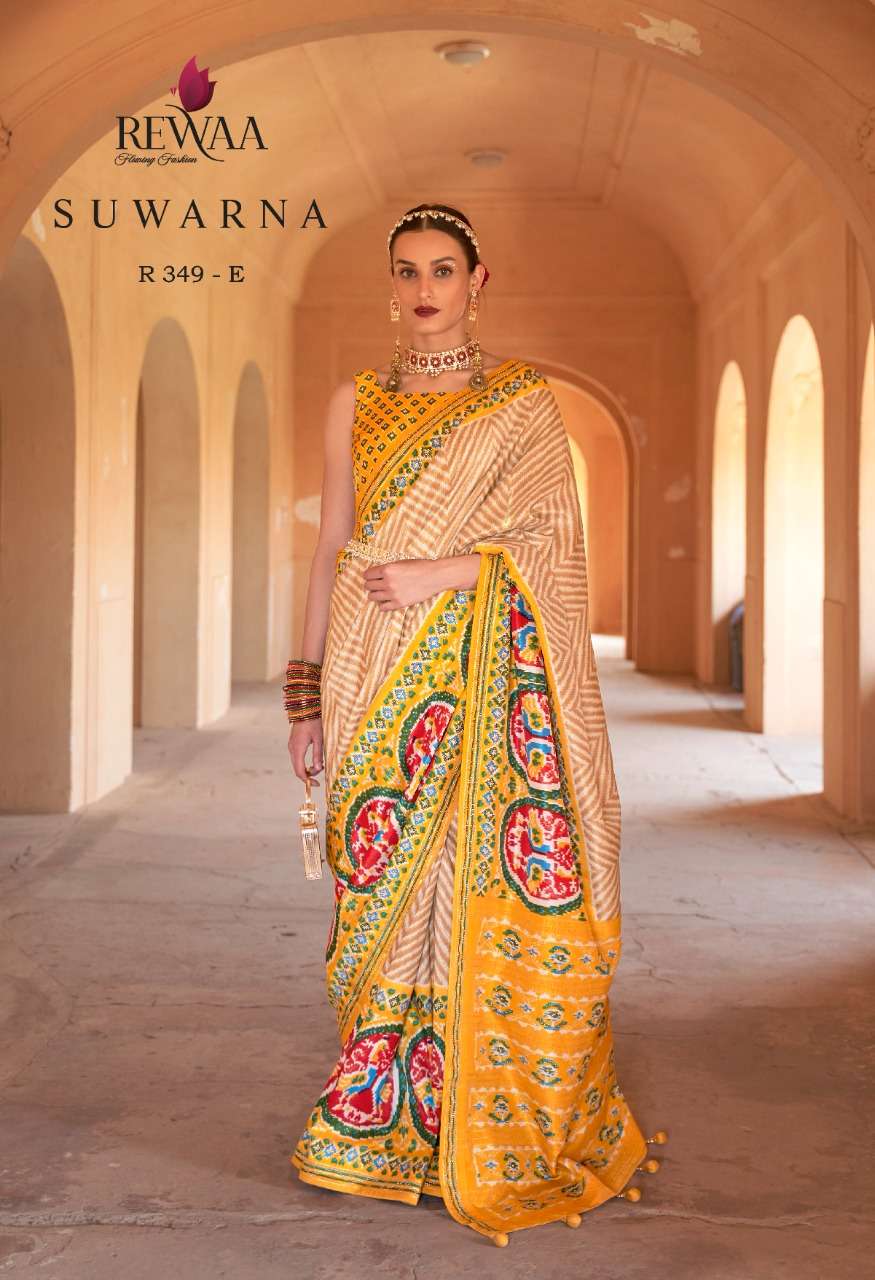 SUWARNA BY REWAA R-349 TO R-349-H SERIES DESIGNER PATOLA SILK SAREES