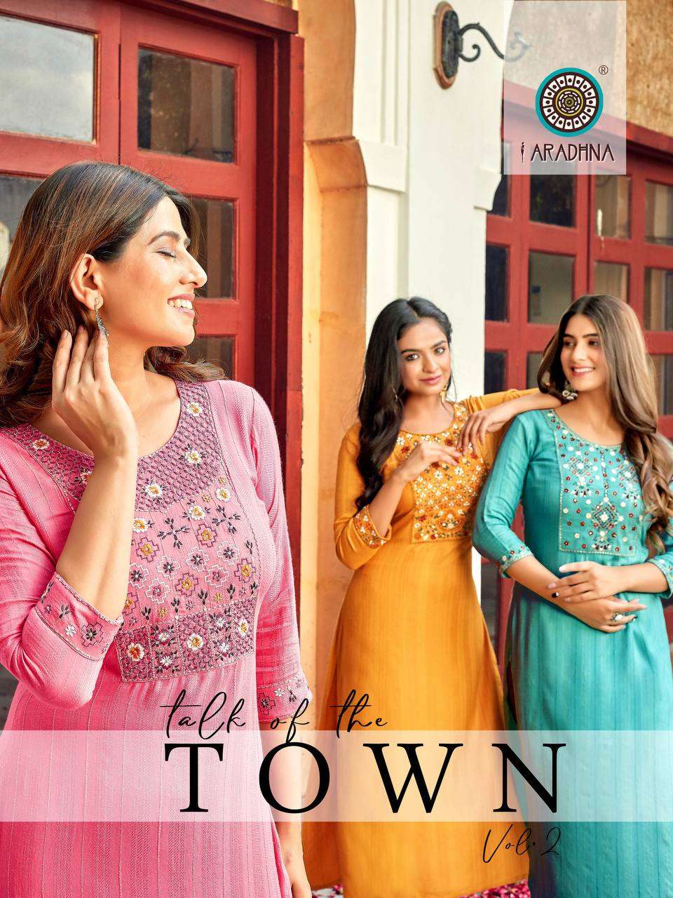 TALK OF THE TOWN VOL-2 BY ARADHNA FASHION 2001 TO 2006 SERIES VISCOSE KURTIS