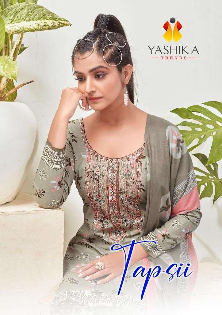 TAPSII BY YASHIKA TRENDZ 1001 TO 1006 SERIES COTTON EMBROIDERY DRESSES