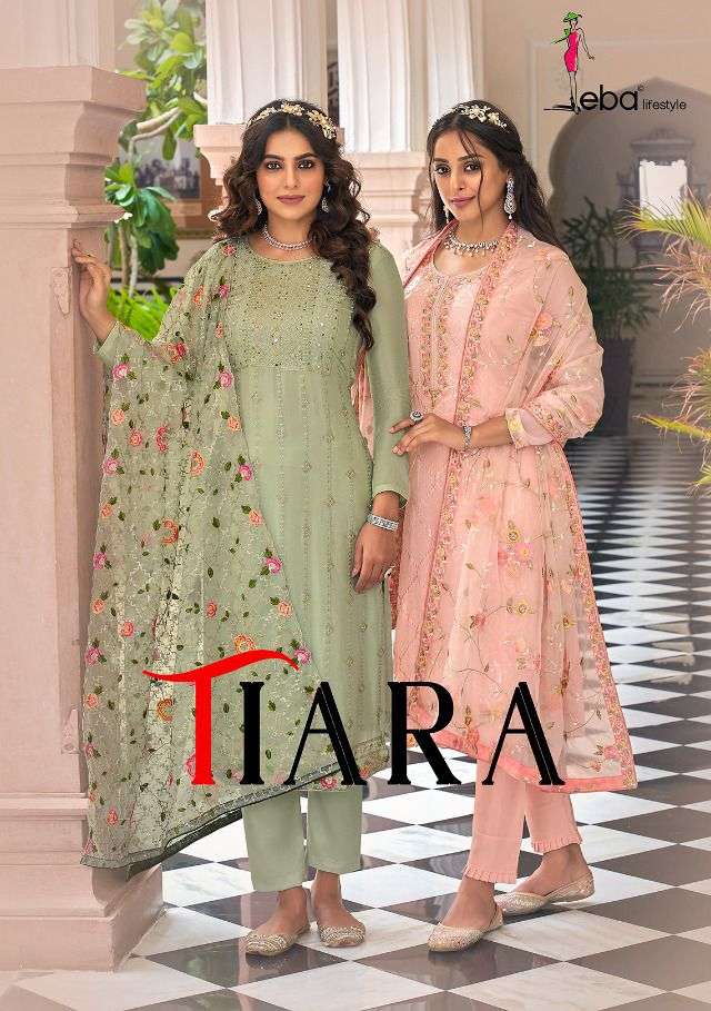 TIARA BY EBA LIFESTYLE 1494 TO 1498 SERIES GEORGETTE EMBROIDERY DRESSES
