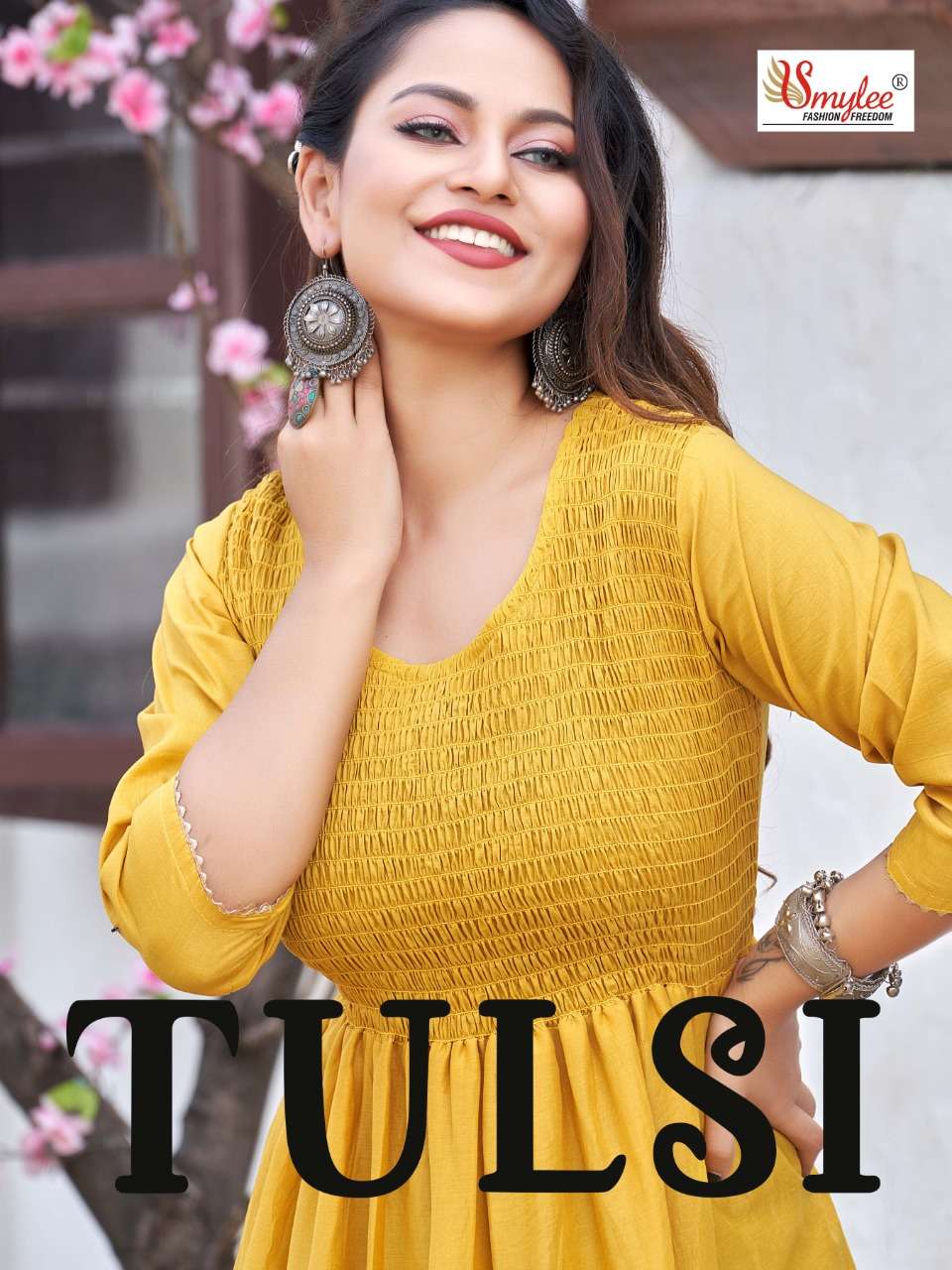 TULSI BY SMYLEE 01 TO 08 SERIES CHINON SILK EMBROIDERY KURTIS