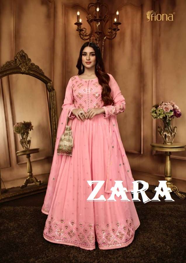 ZARA BY FIONA 51171 TO 51176 SERIES GEORGETTE EMBROIDERY SEQUENCE DRESSES