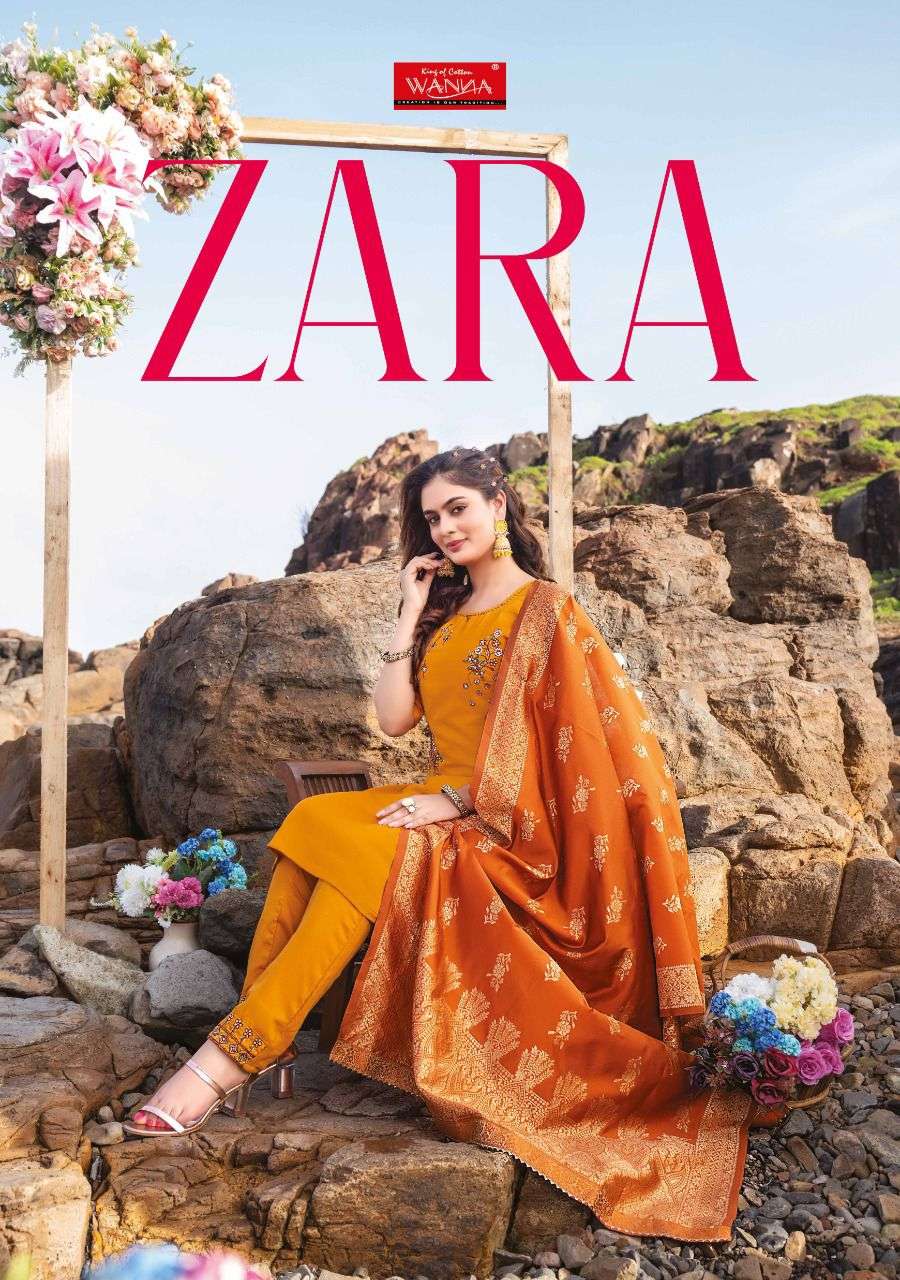 ZARA BY WANNA LOOKS 101 TO 107 SERIES SILK EMBROIDERY STITCHED DRESSES