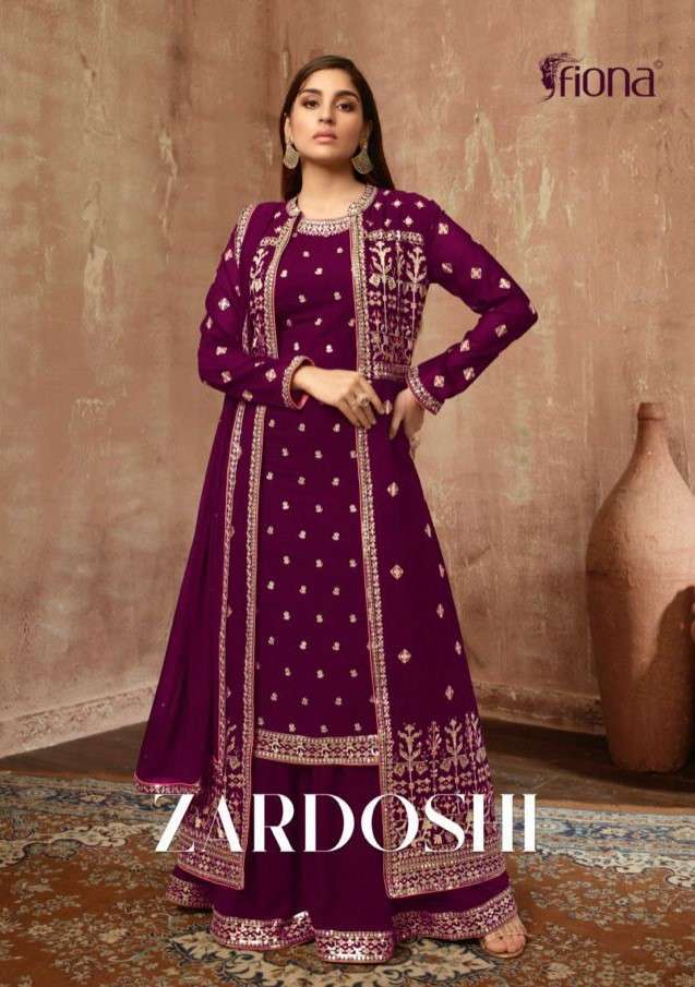 ZARDOSHI BY FIONA 51201 TO 51206 SERIES REAL GEORGETTE EMBROIDERY DRESSES