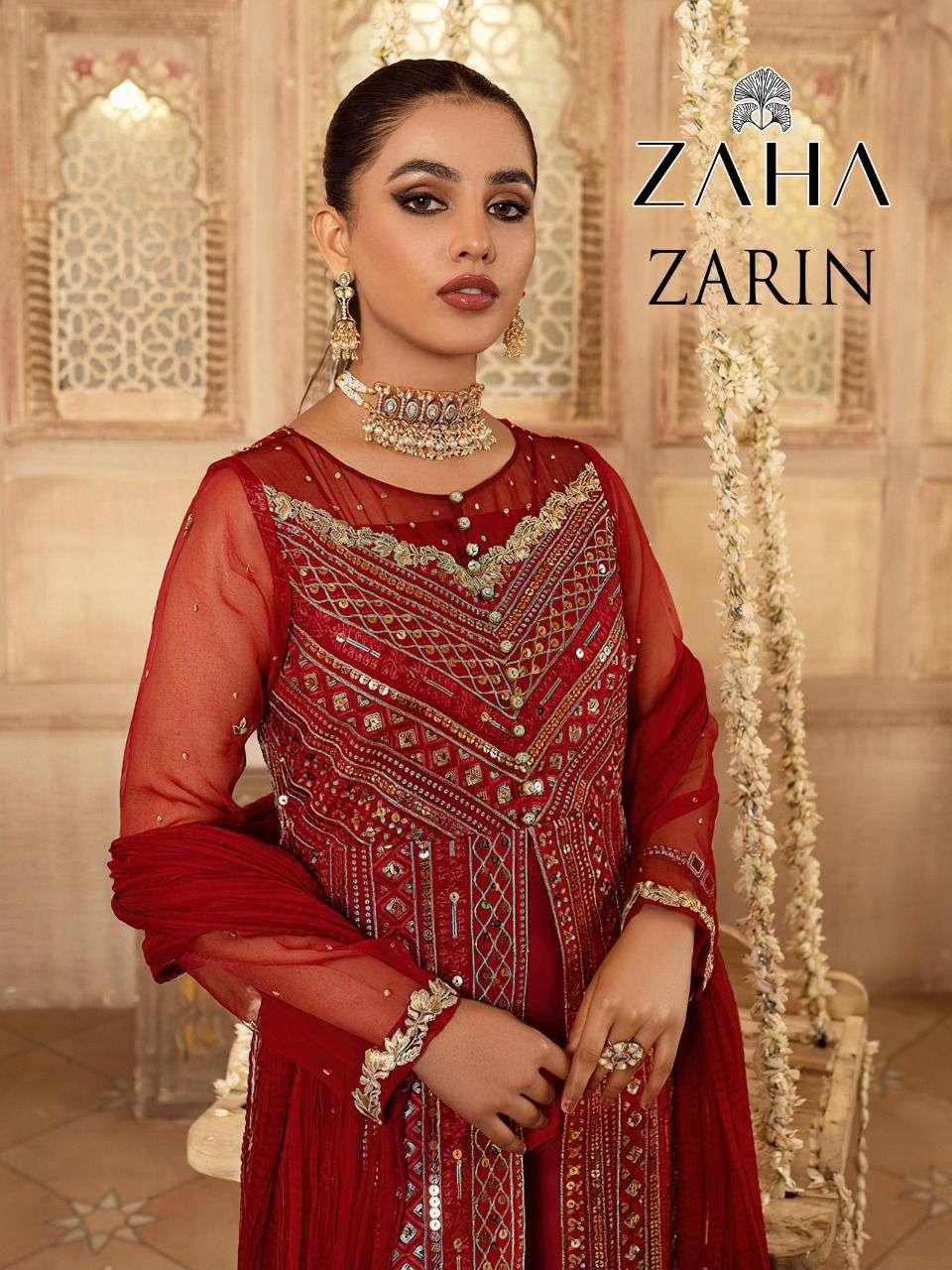 ZARIN BY ZAHA 10040 TO 10042 SERIES GEORGETTE EMBROIDERY PAKISTANI DRESSES