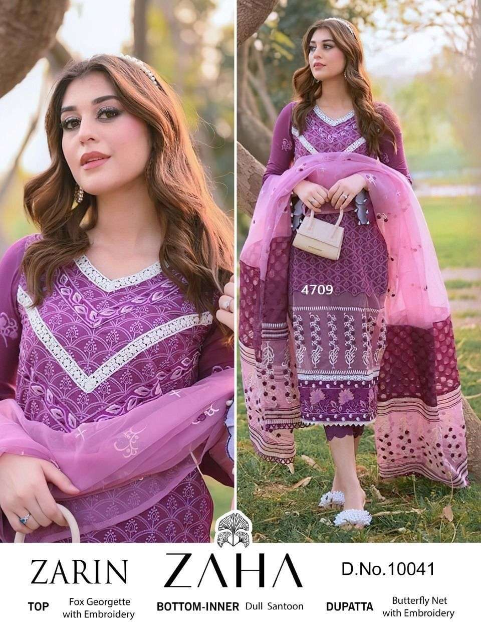 ZARIN BY ZAHA GEORGETTE EMBROIDERY PAKISTANI DRESS