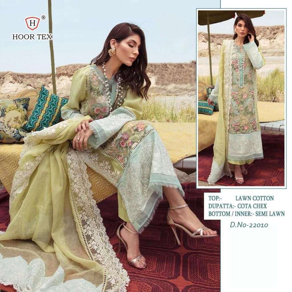 22010 HIT DESIGN BY HOOR TEX HEAVY LAWN COTTON EMBROIDERY PAKISTANI DRESS