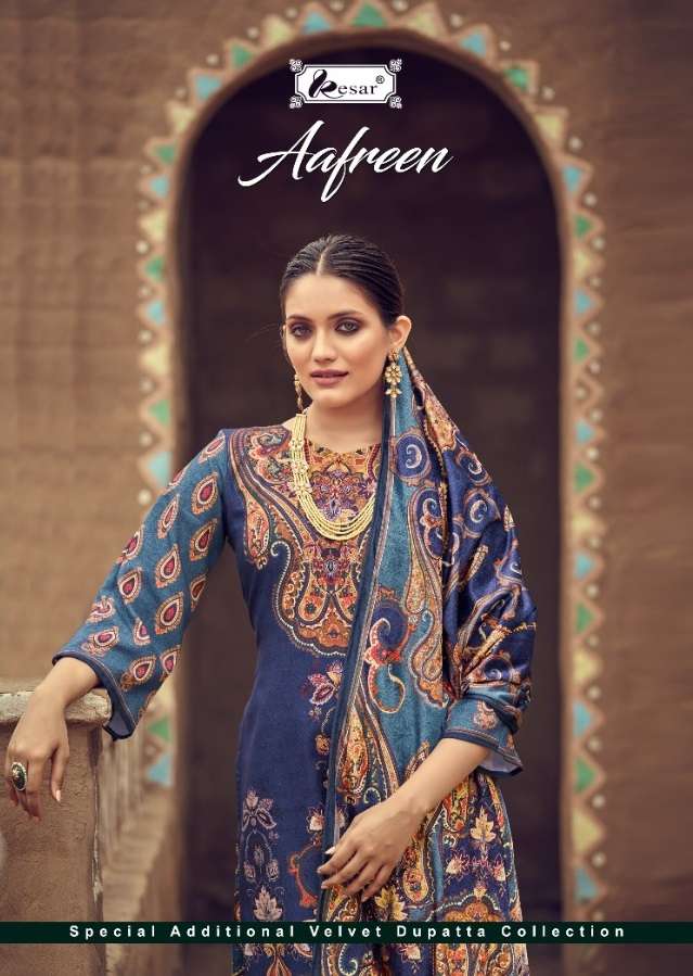 AAFREEN BY KESAR 138001 TO 138006 SERIES PASHMINA PRINT DRESSES