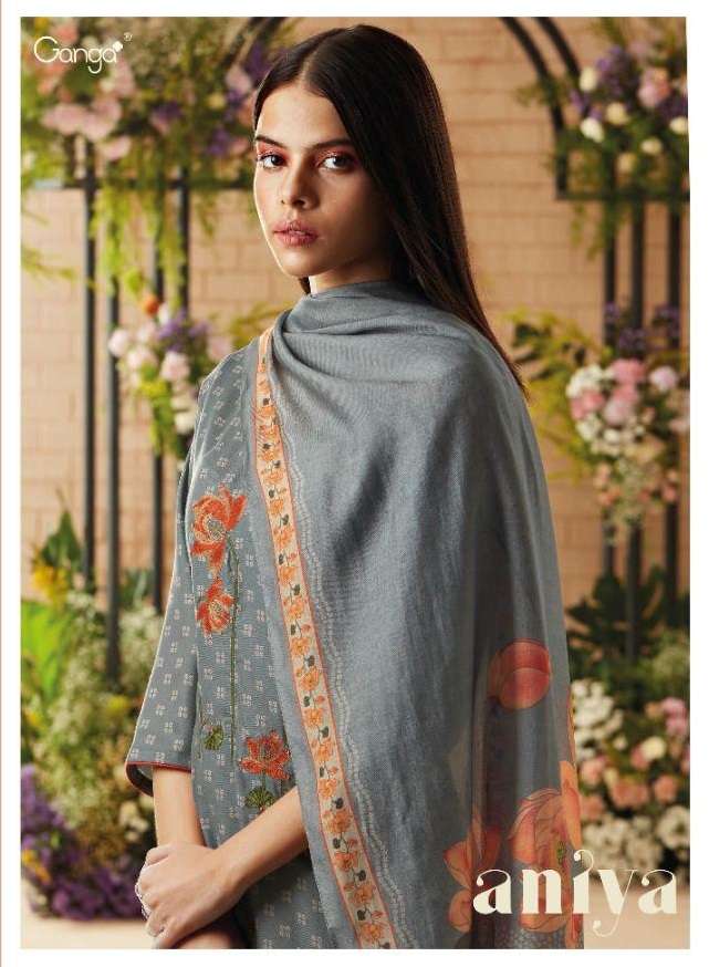 ANIYA BY GANGA FASHION 1175 TO 1180 SERIES PASHMINA EMBROIDERY DRESSES