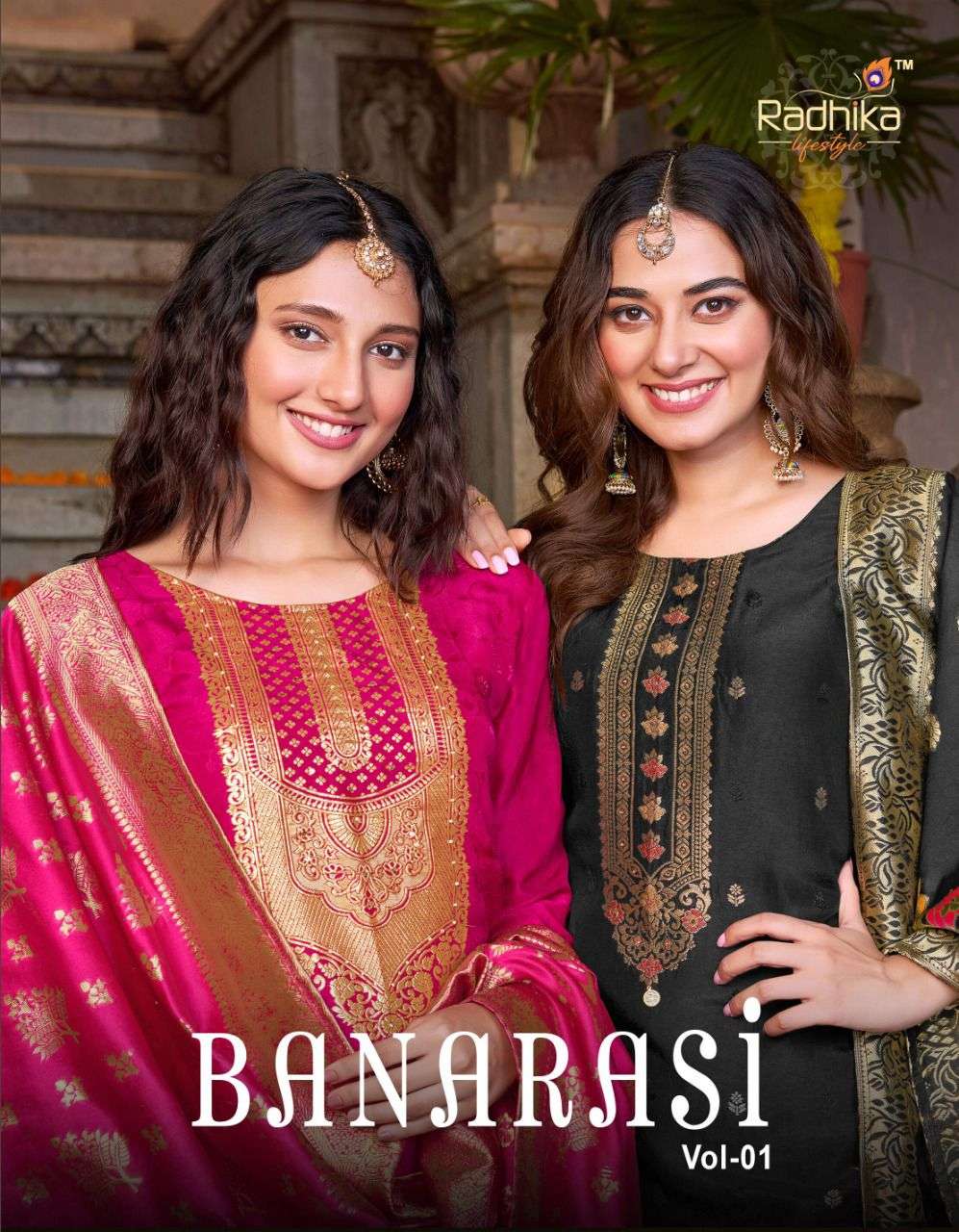 BANARASI VOL-1 BY RADHIKA LIFESTYLE 1001 TO 1006 SERIES PURE DOLA SILK DRESSES