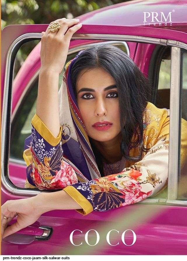 COCO BY PRM TRENDZ 201 TO 208 SERIES JAAM SILK EMBROIDERY DRESSES