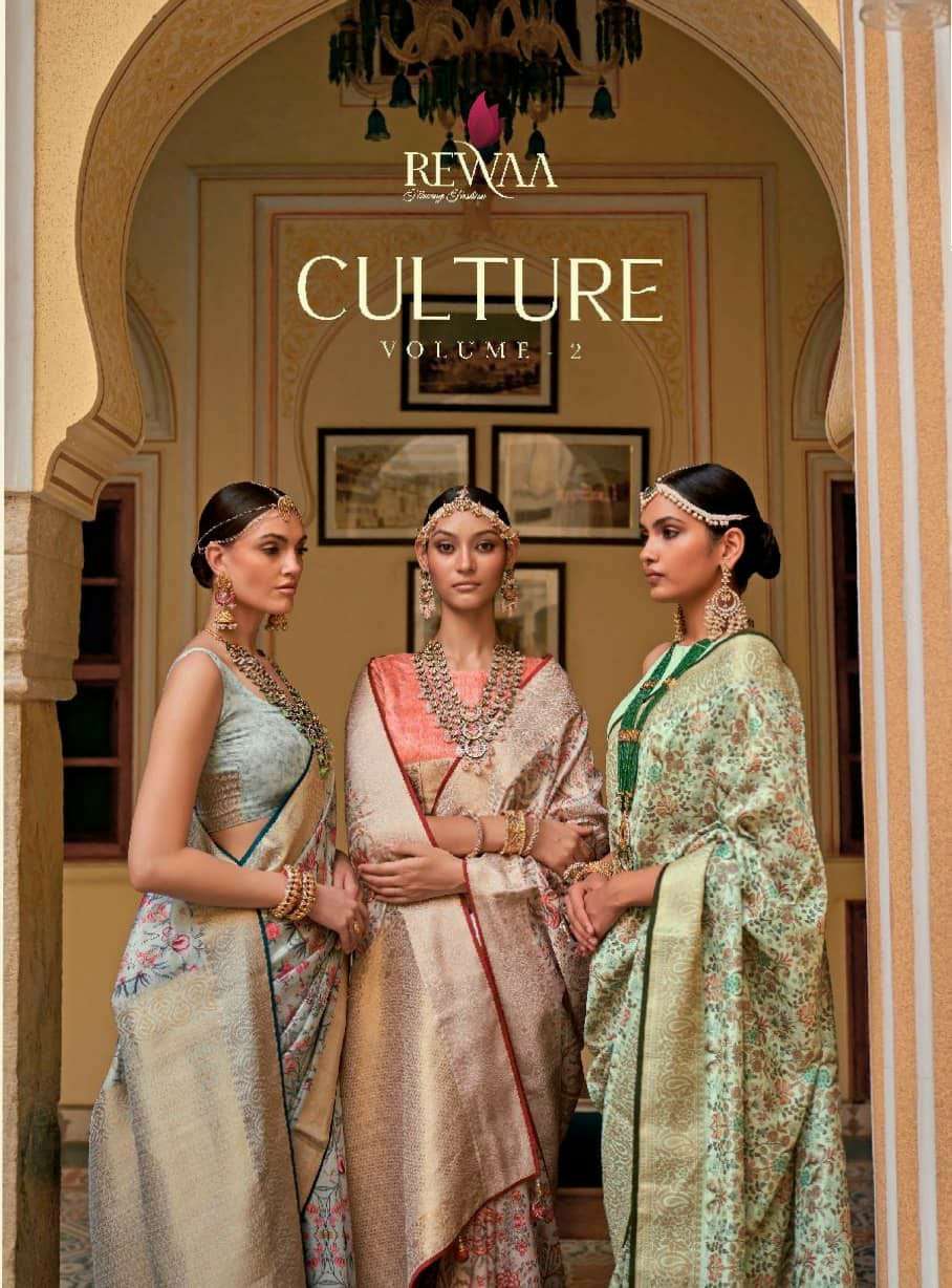 CULTURE VOL-2 BY REWAA 527 TO 538 SERIES PURE SILK SAREES