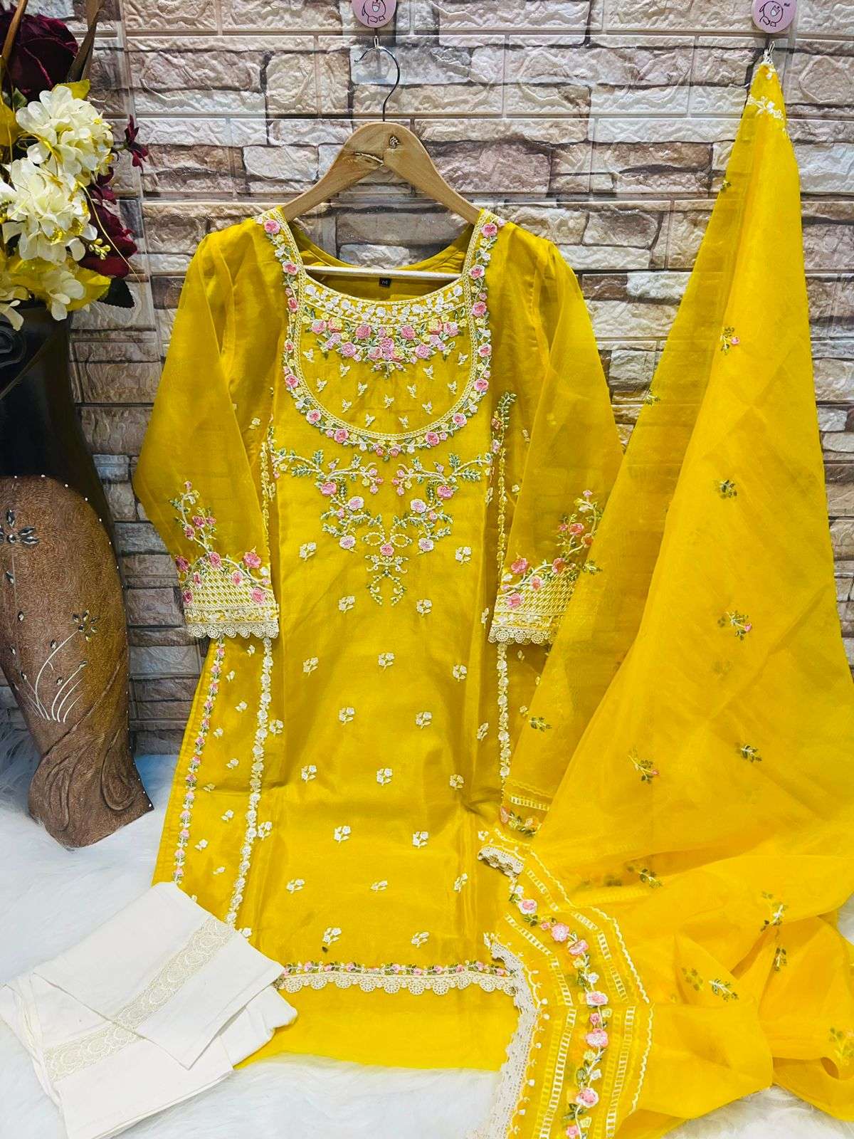 D-259 HIT DESIGN BY DEEPSY SUITS PURE ORGANZA EMBROIDERY STITCHED DRESS