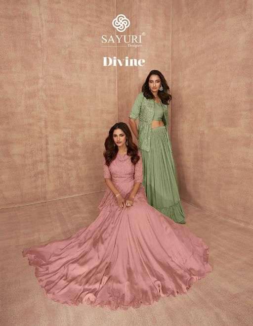 DIVINE BY SAYURI 9509 TO 9512 SERIES CHINON REAL GEORGETTE SHARARA DRESSES