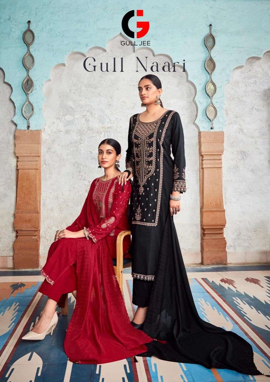 GULL NAARI BY GULL JEE 10001 TO 10006 SERIES VISCOSE PASHMINA EMBROIDERY DRESSES