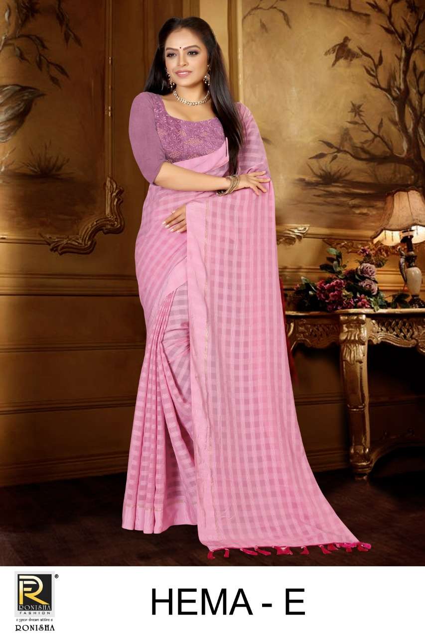 HEMA BY RONISHA FASHION DESIGNER GEORGETTE WORK SAREES