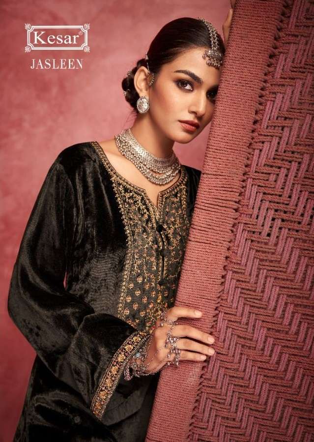 JASLEEN BY KESAR 41001 TO 41003 SERIES VELVET EMBROIDERY DRESSES