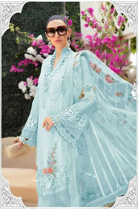 JT-106 HITS BY JOHRA TEX LAWN COTTON HEAVY EMBROIDERY PAKISTANI DRESSES