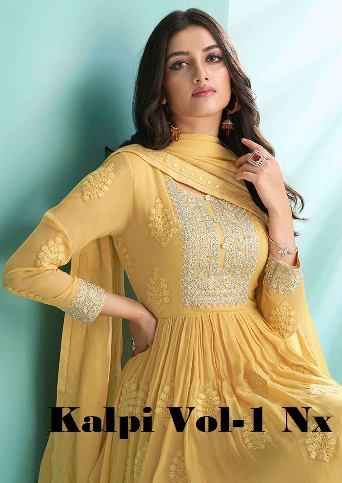 KALPI VOL-1 NX BY SAJAWAT CREATION 931 TO 939 SERIES HEAVY GEORGETTE STITCHED ANARKALI DRESSES